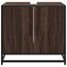 Armoire de lavabo de salle de bain chêne marron 65x33x60 cm - Photo n°5