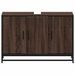 Armoire de lavabo de salle de bain chêne marron 90x33x60 cm - Photo n°5