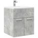 Armoire de lavabo de salle de bain gris béton 41x38,5x46 cm - Photo n°1