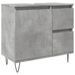 Armoire de lavabo de salle de bain gris béton 65x33x60 cm - Photo n°2