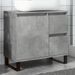 Armoire de lavabo de salle de bain gris béton 65x33x60 cm - Photo n°1