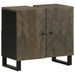 Armoire de lavabo noir 62x33x58 cm bois massif de manguier - Photo n°1