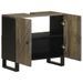 Armoire de lavabo noir 62x33x58 cm bois massif de manguier - Photo n°2