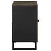 Armoire de lavabo noir 62x33x58 cm bois massif de manguier - Photo n°4