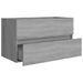 Armoire de lavabo Sonoma gris 80x38,5x45 cm Bois d'ingénierie - Photo n°6