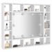 Armoire de miroir avec LED Blanc 91x15x76,5 cm - Photo n°6