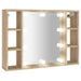 Armoire de miroir avec LED Chêne sonoma 76x15x55 cm - Photo n°2