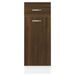 Armoire de plancher à tiroir Chêne marron 30x46x81,5 cm - Photo n°5