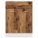 Armoire de plancher à tiroir vieux bois 60x46x81,5 cm - Photo n°4