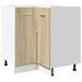 Armoire de plancher d'angle chêne sonoma 75,5x75,5x81,5 cm bois - Photo n°2