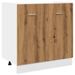 Armoire de plancher d'évier chêne artisanal 80x46x81,5 cm - Photo n°2