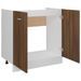 Armoire de plancher d'évier Chêne marron 80x46x81,5 cm - Photo n°7