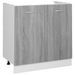 Armoire de plancher d'évier Sonoma gris 80x46x81,5 cm - Photo n°2