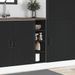 Armoire de plancher noir 20x44,5x81,5 cm bois d'ingénierie - Photo n°3