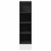 Armoire de plancher noir 20x44,5x81,5 cm bois d'ingénierie - Photo n°4