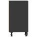 Armoire de plancher noir 20x44,5x81,5 cm bois d'ingénierie - Photo n°5