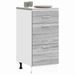 Armoire de plancher sonoma gris 40x46x81,5 cm bois d'ingénierie - Photo n°1