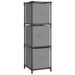 Armoire de rangement 3 tiroirs en tissu Gris 34x34x101 cm Acier - Photo n°2