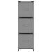 Armoire de rangement 3 tiroirs en tissu Gris 34x34x101 cm Acier - Photo n°3