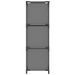 Armoire de rangement 3 tiroirs en tissu Gris 34x34x101 cm Acier - Photo n°4