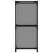 Armoire de rangement 4 paniers en tissu Gris 63x30x71 cm Acier - Photo n°4