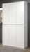 Armoire de rangement 6 portes bois mélaminé blanc brillant Narry - Photo n°4