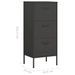 Armoire de rangement Anthracite 42,5x35x101,5 cm Acier - Photo n°10