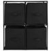 Armoire de rangement avec 4 paniers tissu Noir 63x30x71cm Acier - Photo n°3