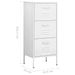 Armoire de rangement Blanc 42,5x35x101,5 cm Acier - Photo n°10