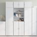 Armoire de rangement blanc 70x42,5x225 cm bois d'ingénierie - Photo n°1