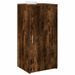 Armoire de rangement chêne fumé 50x45x103,5cm bois d'ingénierie - Photo n°1