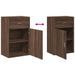 Armoire de rangement chêne marron 56,5x39x90 cm bois ingénierie - Photo n°8