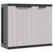 Armoire de rangement d'extérieur gris et noir 97x37x85 cm PP - Photo n°1