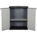 Armoire de rangement de jardin 1 étagère Gris/noir 68x40x85 cm - Photo n°3