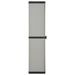 Armoire de rangement de jardin 3 étagères Gris/noir 34x40x168cm - Photo n°4