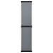 Armoire de rangement de jardin 3 étagères Gris/noir 34x40x168cm - Photo n°5