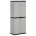 Armoire de rangement de jardin 3 étagères Gris/noir 68x40x168cm - Photo n°1