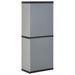 Armoire de rangement de jardin 3 étagères Gris/noir 68x40x168cm - Photo n°6