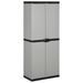 Armoire de rangement de jardin 3 étagères Gris/noir 68x40x168cm - Photo n°1