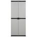 Armoire de rangement de jardin 3 étagères Gris/noir 68x40x168cm - Photo n°2