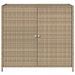 Armoire de rangement de jardin beige 83x45x76 cm résine tressée - Photo n°7