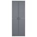 Armoire de rangement de jardin gris 65x45x172 cm PP rotin - Photo n°2