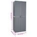 Armoire de rangement de jardin gris 65x45x172 cm PP rotin - Photo n°8