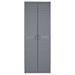 Armoire de rangement de jardin gris 65x45x172 cm PP rotin - Photo n°2