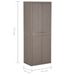 Armoire de rangement de jardin Marron 65x45x172 cm PP - Photo n°9