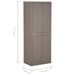 Armoire de rangement de jardin Marron 65x45x172 cm PP 2 - Photo n°9