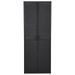 Armoire de rangement de jardin Noir 65x45x172 cm PP 2 - Photo n°4