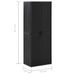 Armoire de rangement de jardin Noir 65x45x172 cm PP 2 - Photo n°7