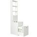 Armoire de rangement de toilette bois blanc 39.6 cm - Photo n°6