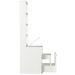 Armoire de rangement de toilette bois blanc 39.6 cm - Photo n°7